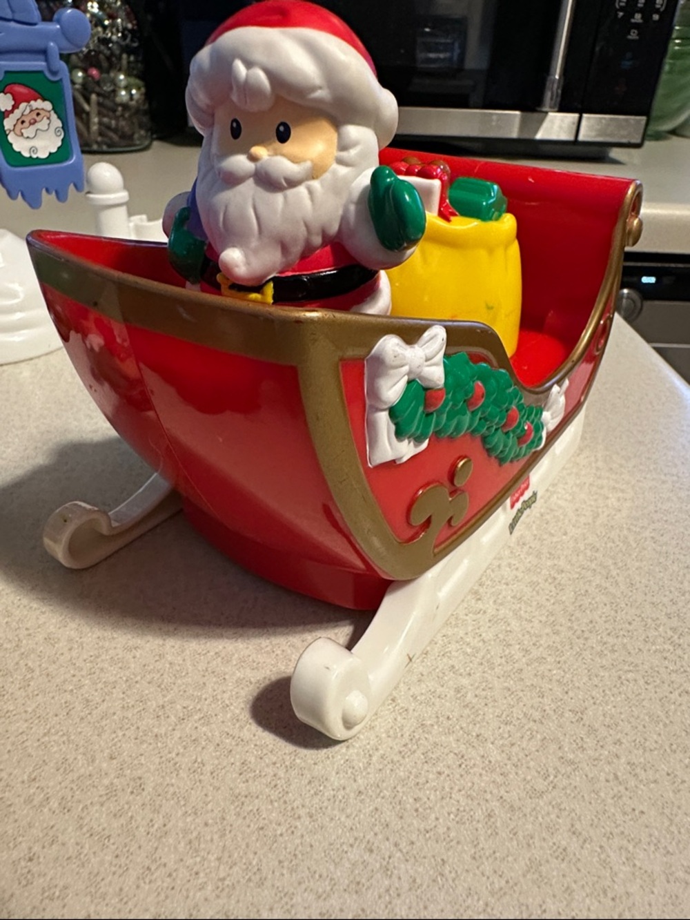 Vintage Fisher Price Little People Santa’s Sleigh set - INCOMPLETE no music - Picture 5 of 16